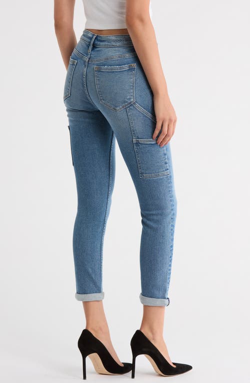 Vigoss Thompson Tomboy Cuffed Carpenter Skinny Jeans In Blue
