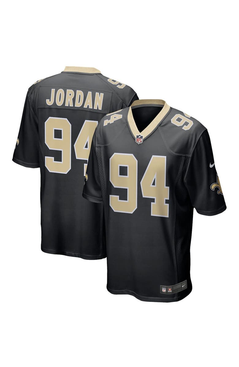 Nike Men's Nike Cameron Jordan Black New Orleans Saints Game Player Jersey, Main, color, 