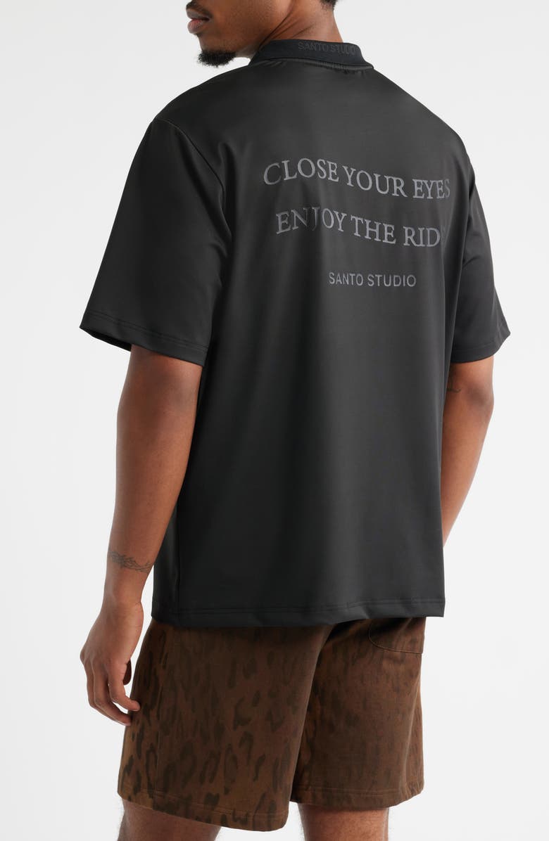 SANTO STUDIO Enjoy the Ride Club Polo, Alternate, color, Black