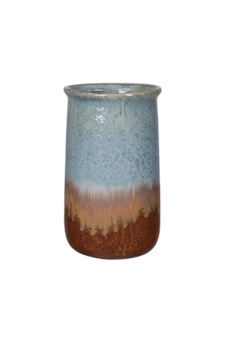 Stoneware Utensil Holder Ceramic Crock, Main, color, Blue