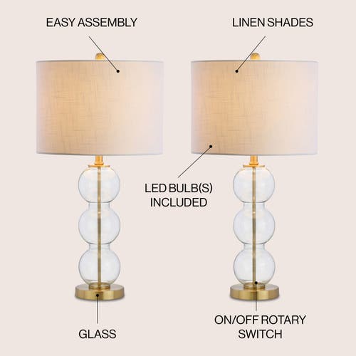 Jonathan Y Bella 27" Glass Triple-sphere Led Table Lamp