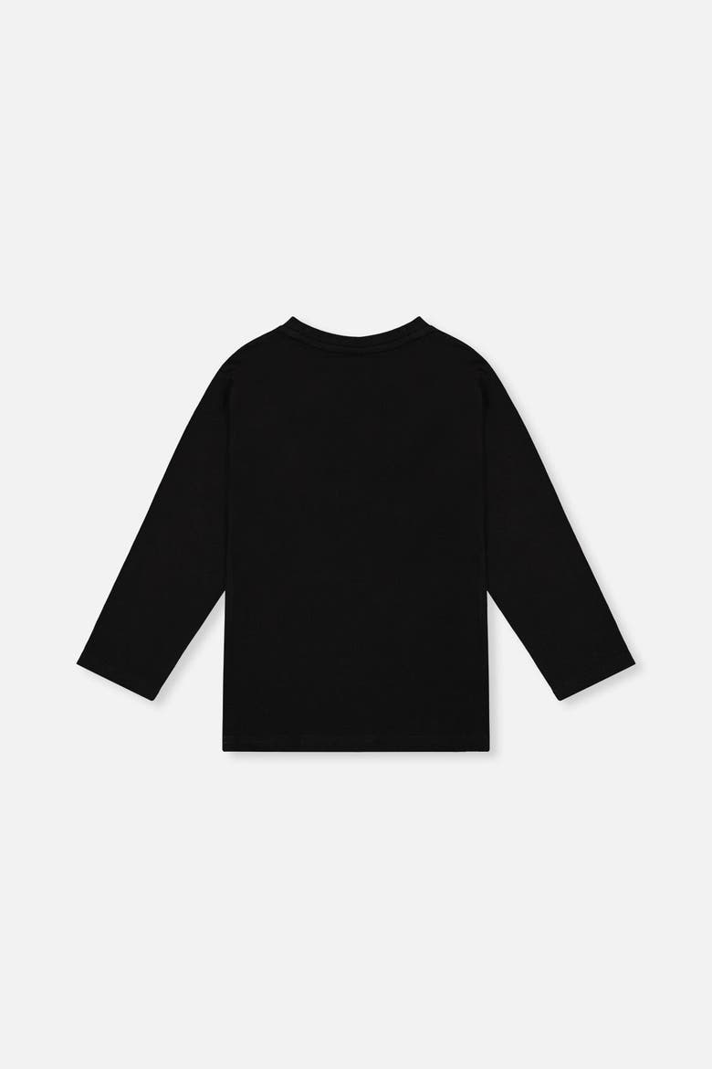 Organic Cotton Crew Neck Street Graphic Long Sleeve T-Shirt, Alternate, color, Black and Red