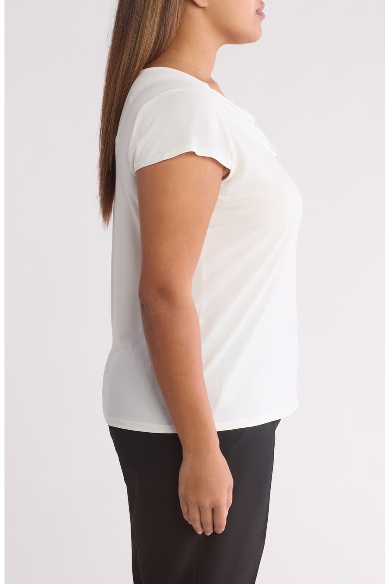 Cap Sleeve Cowl Neck Top, Alternate, color, VANILLA ICE