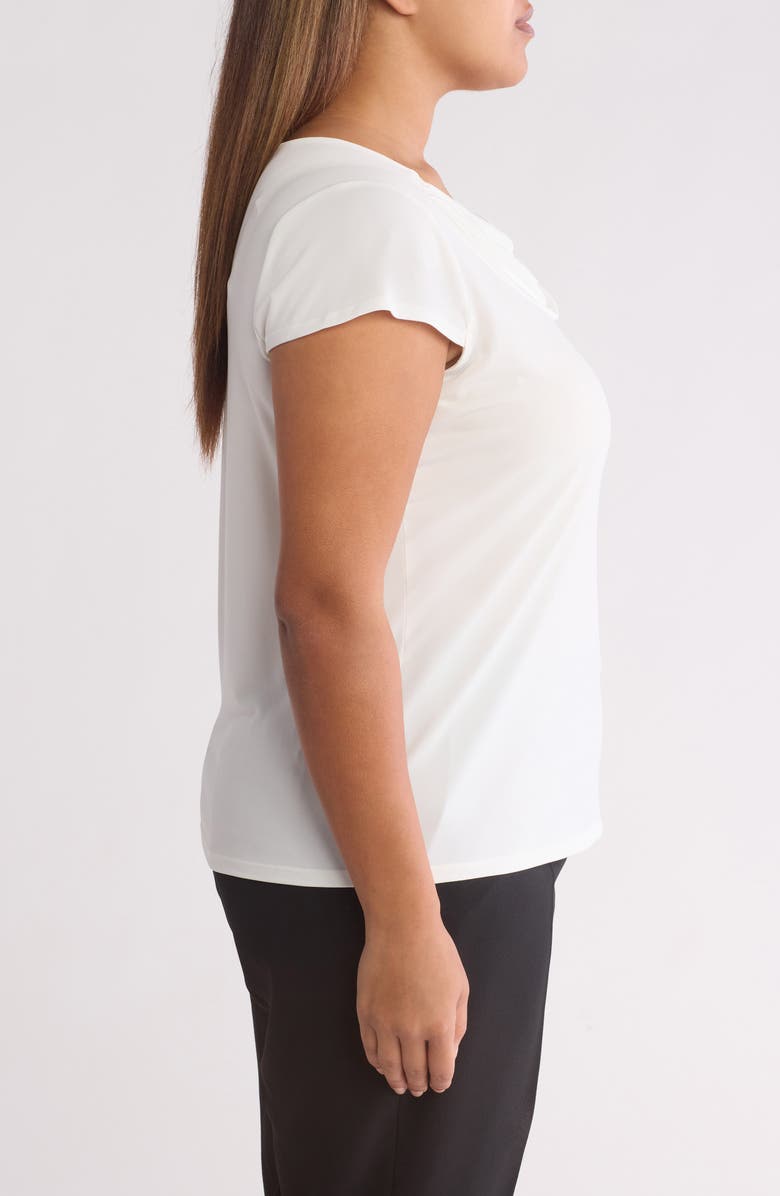 KASPER Cap Sleeve Cowl Neck Top, Alternate, color, Vanilla Ice