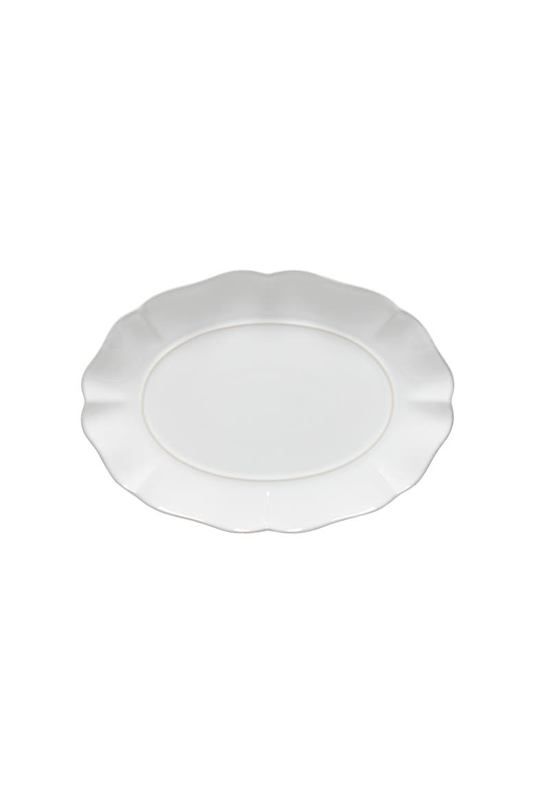 Rosa Oval platter, Main, color, White
