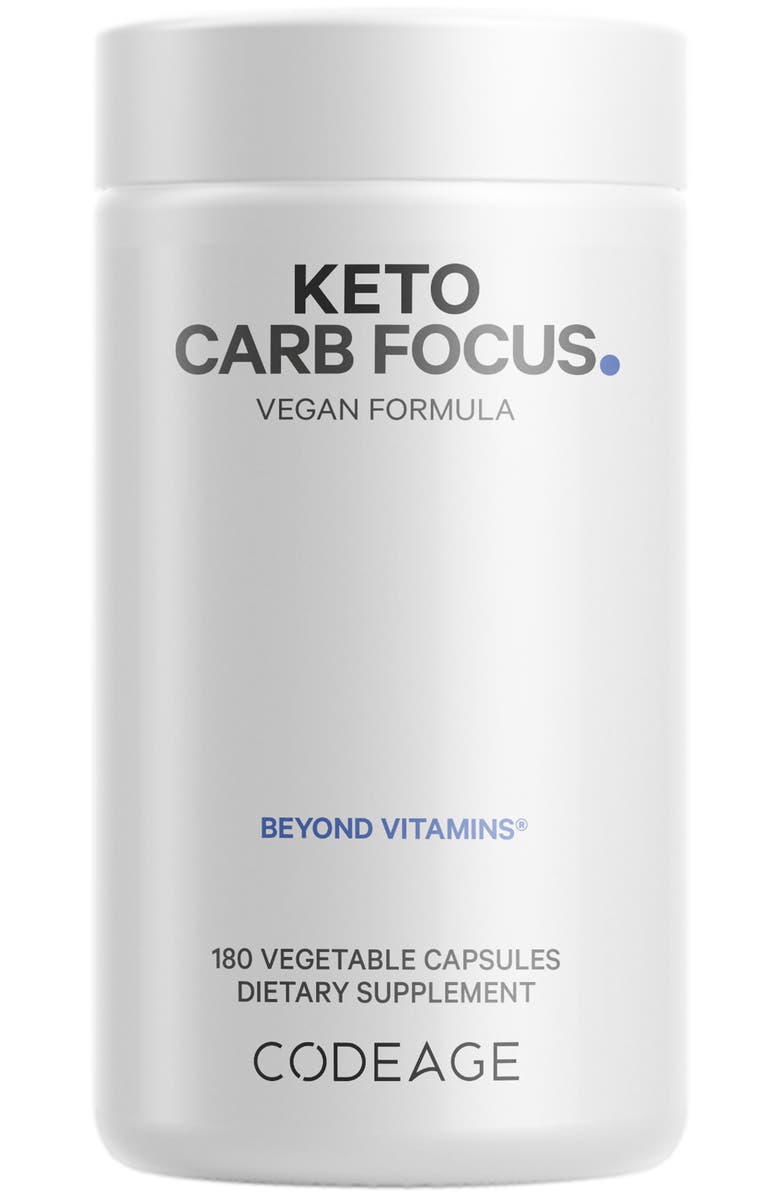 Codeage Keto Carb Focus White Kidney Bean & Green Tea Suplement, Main, color, White