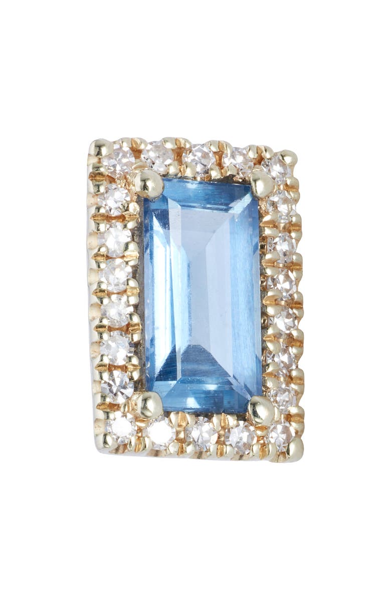 Meira T Blue Sapphire & Diamond Stud Earrings, Alternate, color, Yellow/Blue