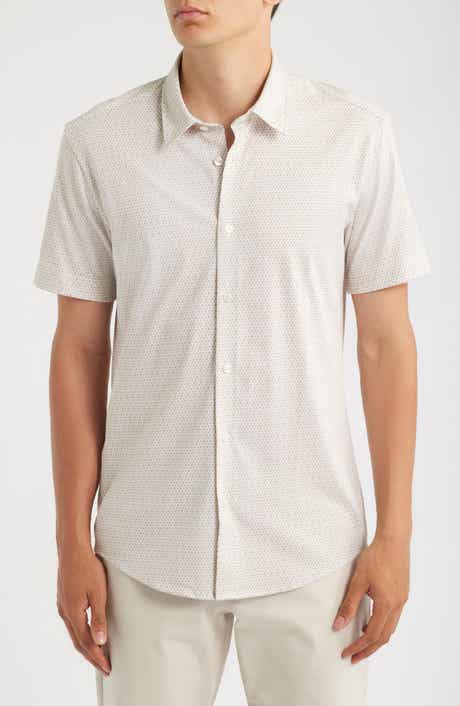 Roan Print Button-Up Cotton Blend Shirt