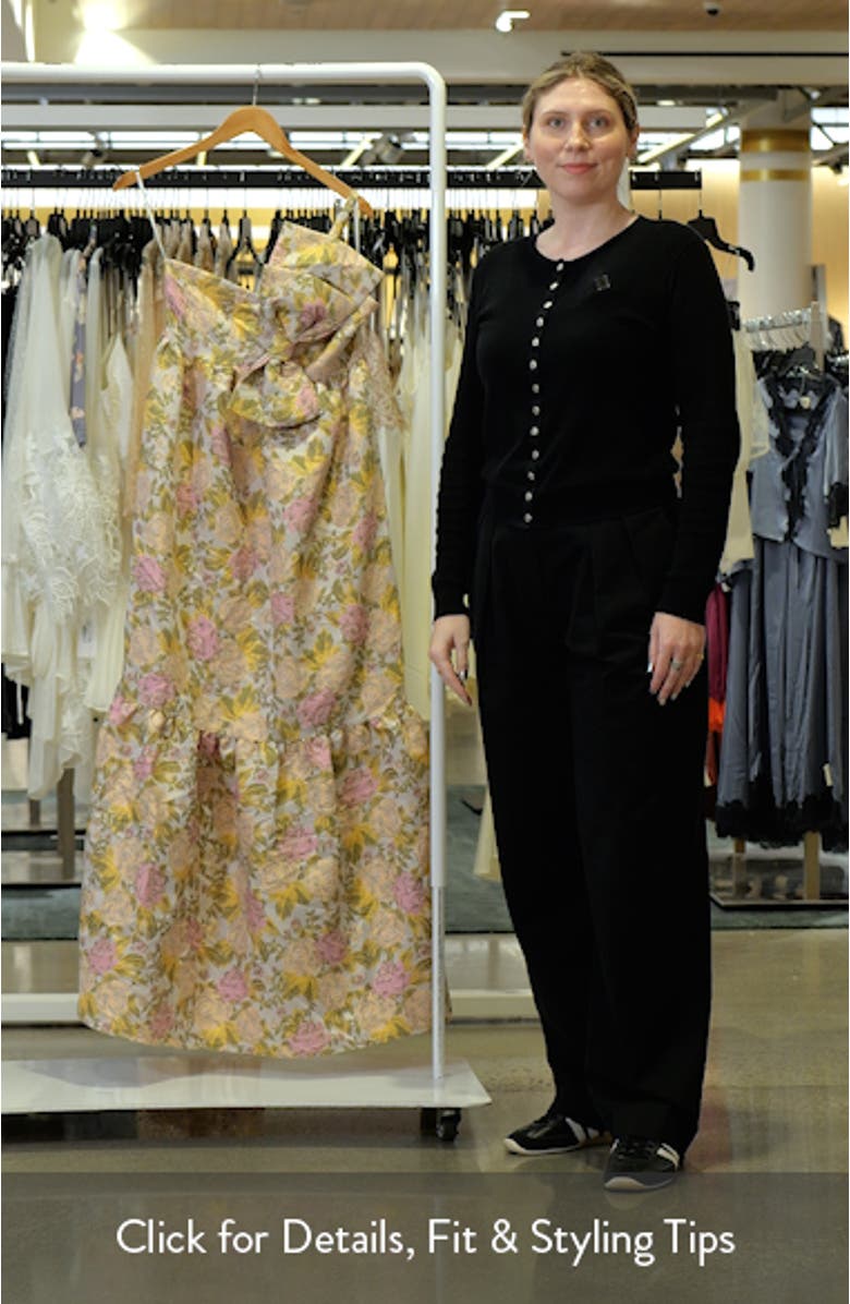 Bettina Floral Bow Front One-Shoulder Maxi Dress, sales video thumbnail