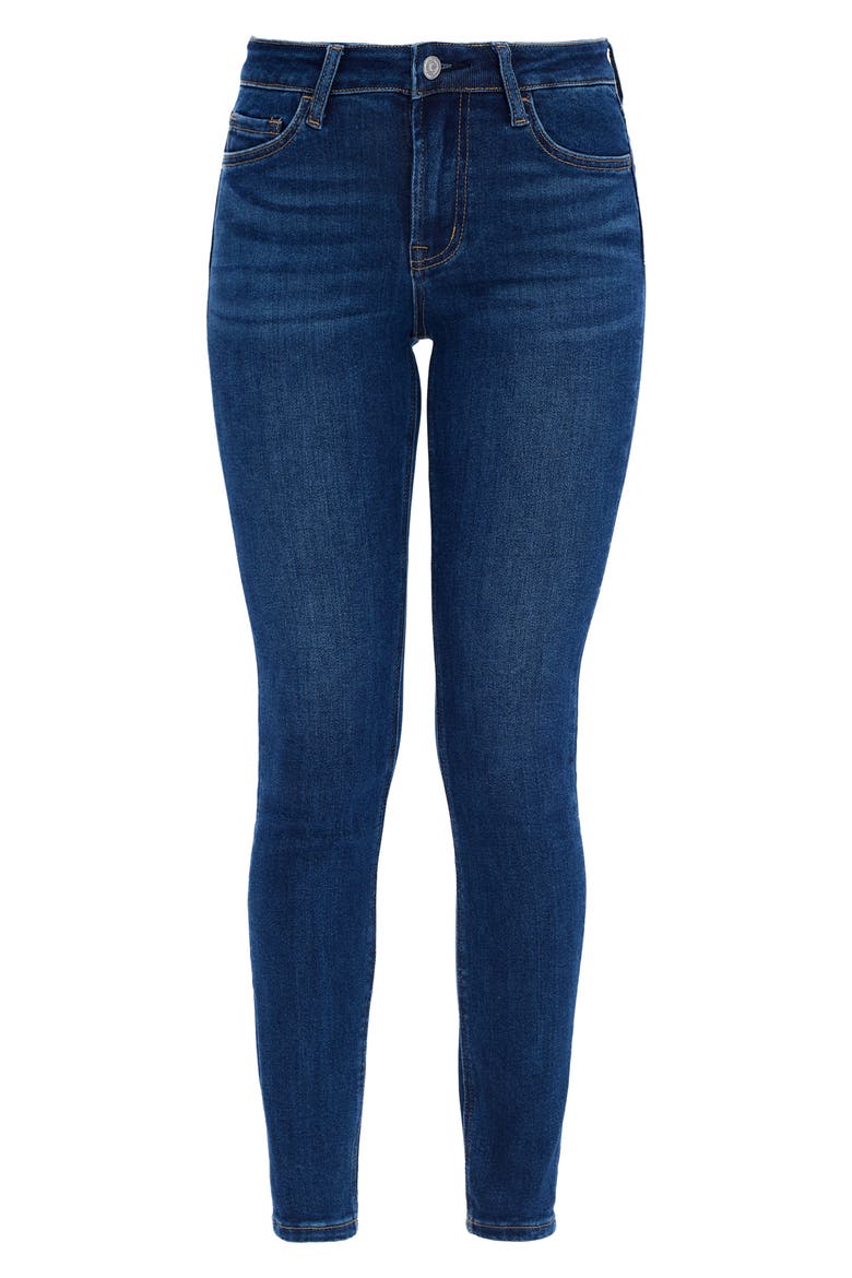 Emily High Waist Ankle Skinnny Jeans, Alternate, color, DARK BLUE