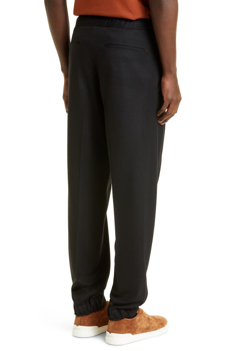 ZEGNA Pleated Wool Jersey Joggers, Alternate, color, 