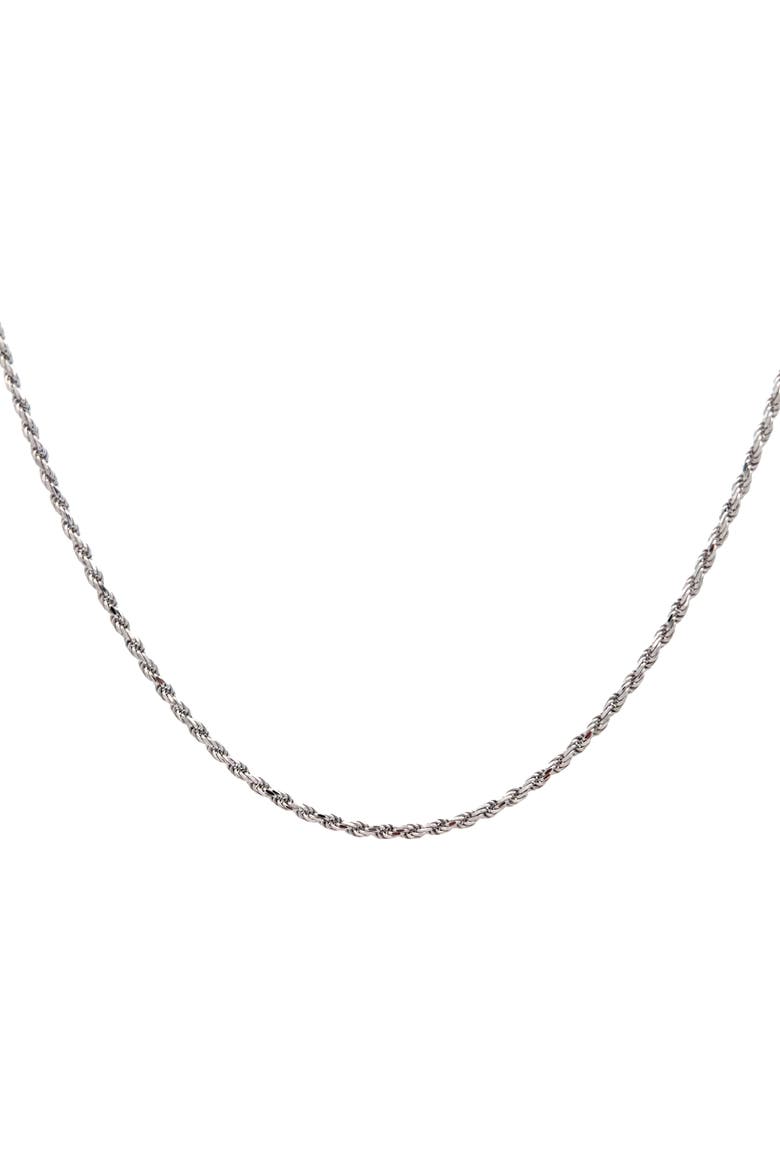 Sterling Silver Rope Chain Necklace, 18-Inch, 2.2 mm, Main, color, Silver
