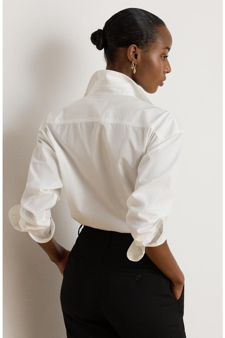 Durrell Cotton Button-Up Shirt, Alternate, color, WHITE