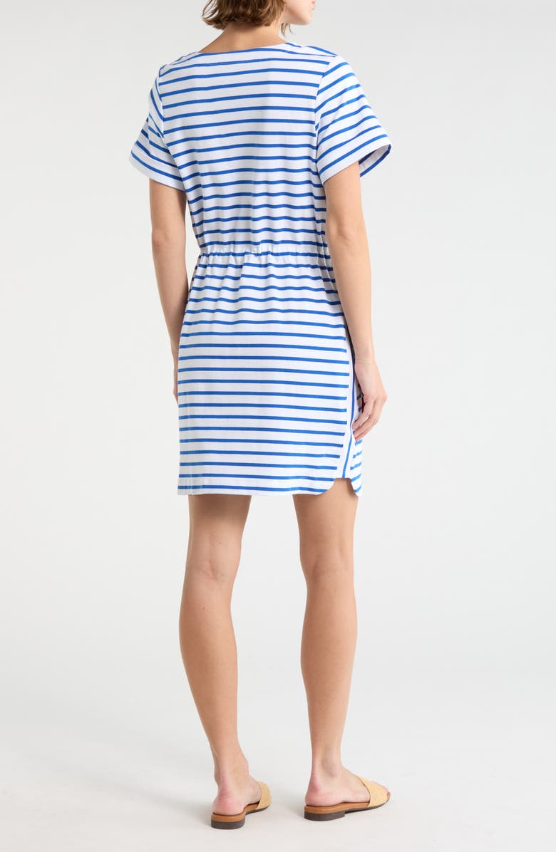 Tommy Bahama Jovanna Stripe Half Zip Dress, Alternate, color, Lt Old Royal