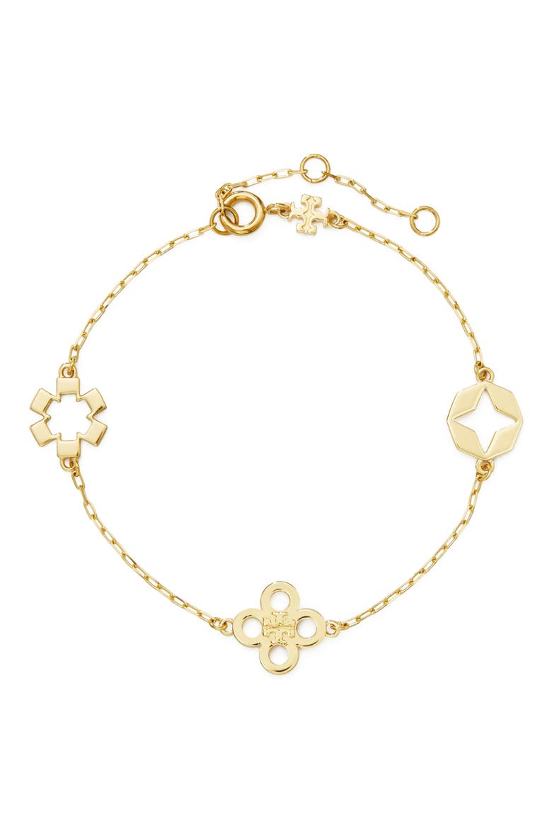 Forget Me Not Bracelet, Main, color, TORY GOLD