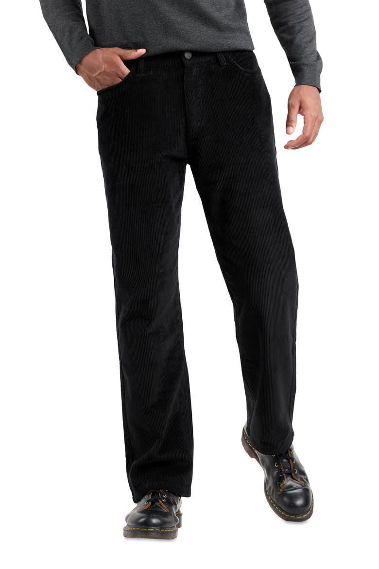 Athletic Fit Five-Pocket Corduroy Pants, Alternate, color, BLACK