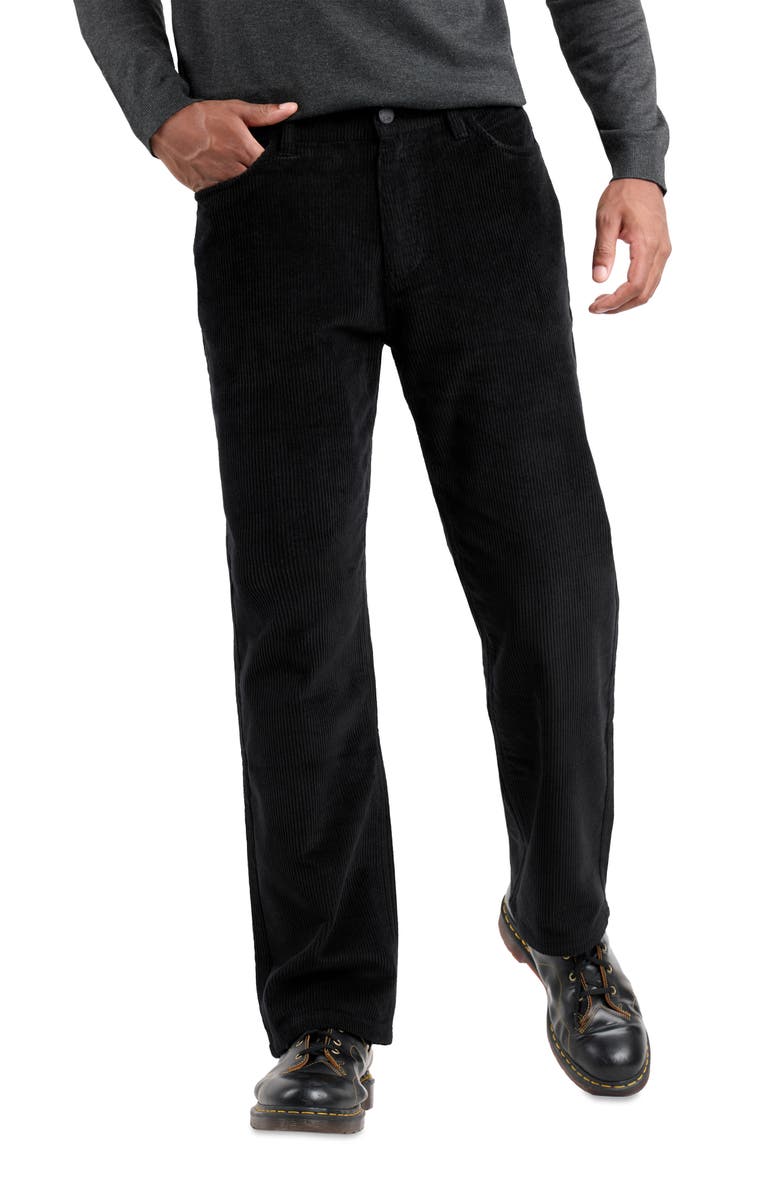 Spring + Mercer Athletic Fit Five-Pocket Corduroy Pants, Alternate, color, Black