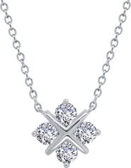 Lafonn Simple Squad Simulated Diamond Pendant Necklace
