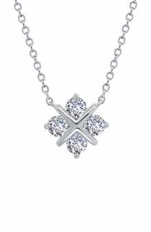 Lafonn Simple Squad Simulated Diamond Pendant Necklace