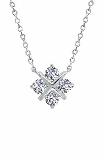 Lafonn Simple Squad Simulated Diamond Pendant Necklace