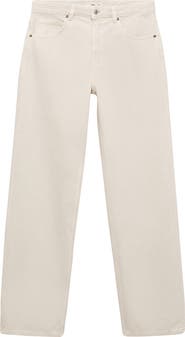MANGO High Waist Straight Leg Jeans