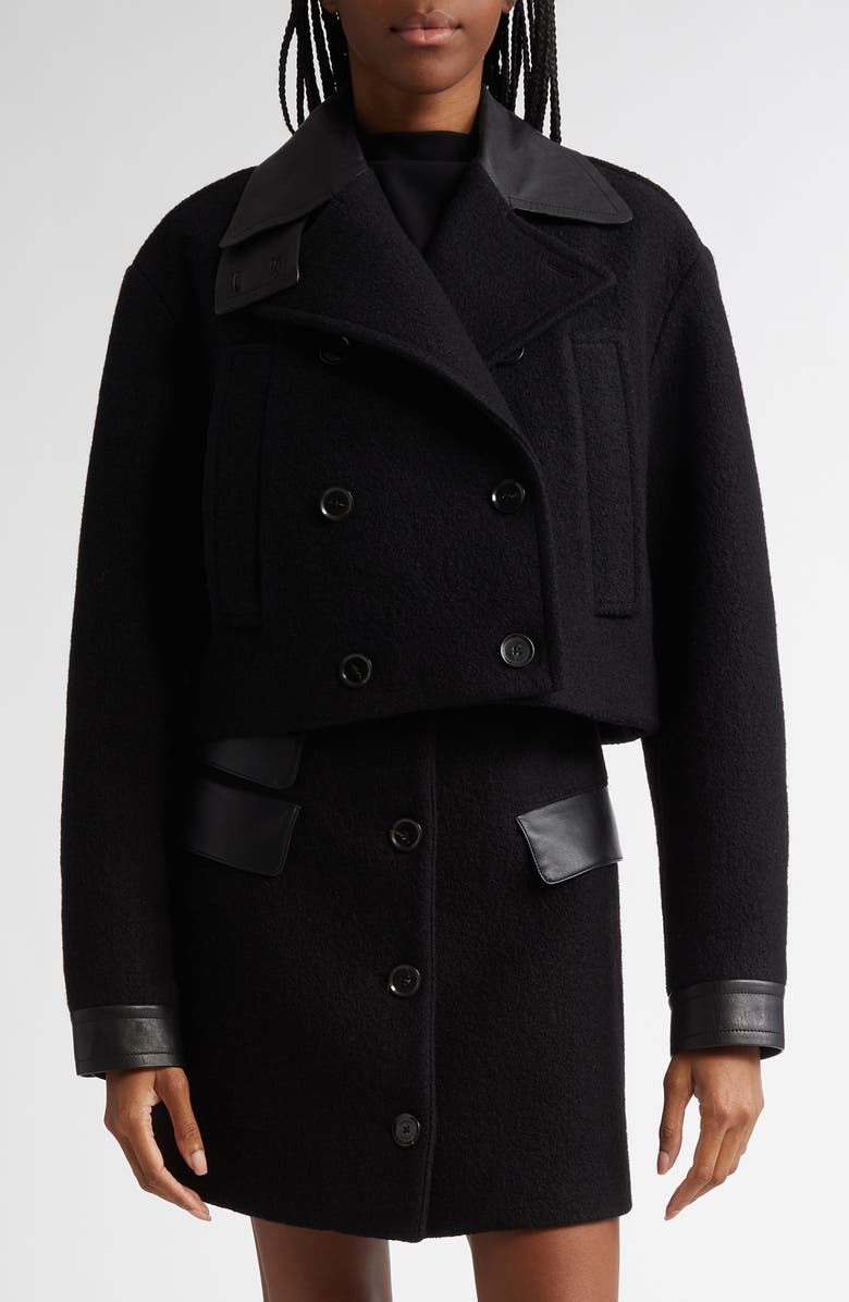 Proenza Schouler Reyes Boiled Wool Jersey Crop Jacket, Main, color,
