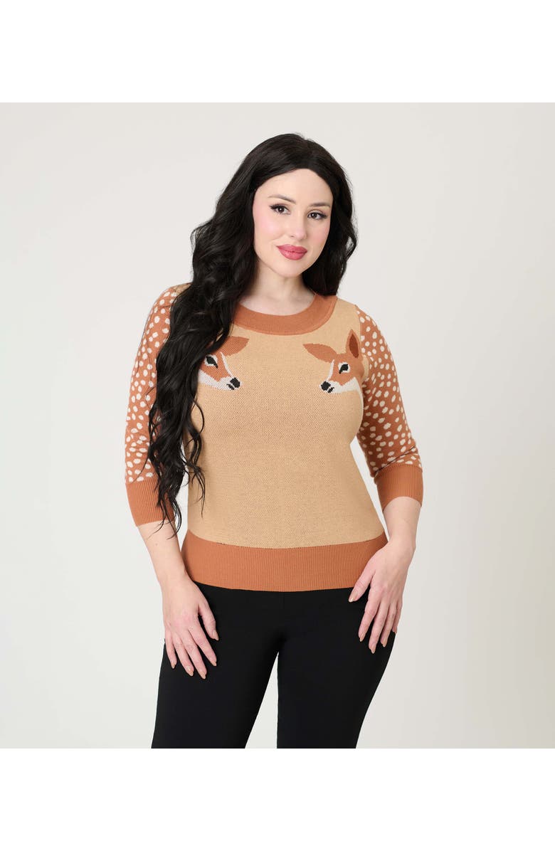 Unique Vintage Minou Sweater, Alternate, color, Beige