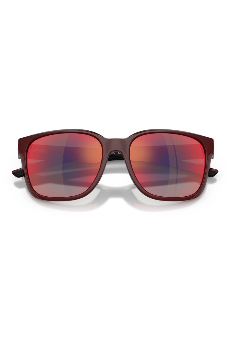 56mm Square Sunglasses, Alternate, color, RED BORDEAUX / RED MIRROR