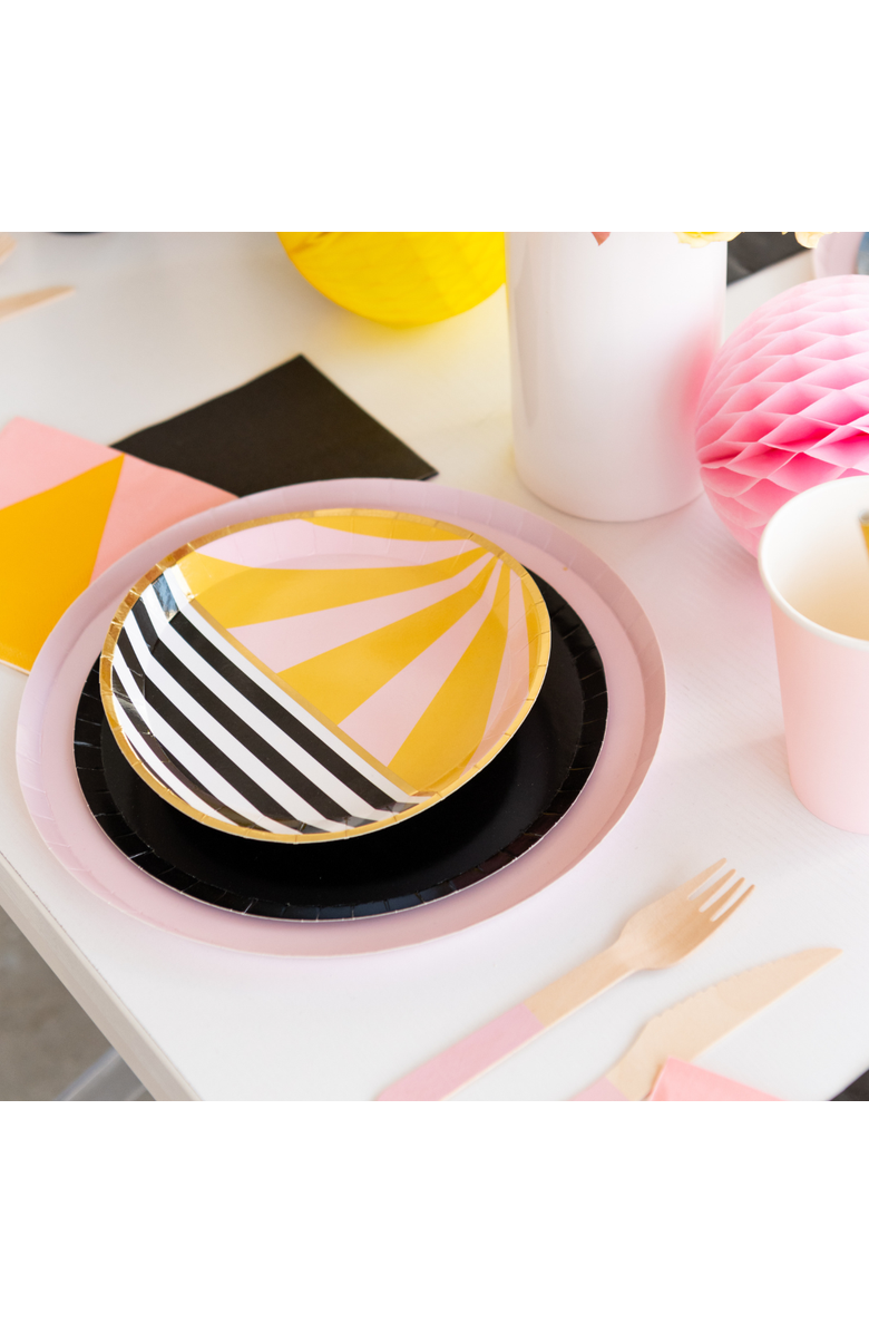 Jollity & Co Solid Color Dessert Plates, Alternate, color, Onyx