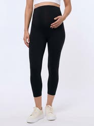 MOTHERHOOD MATERNITY Essential Stretch Secret Fit Over the Belly Maternity Crop Leggings
