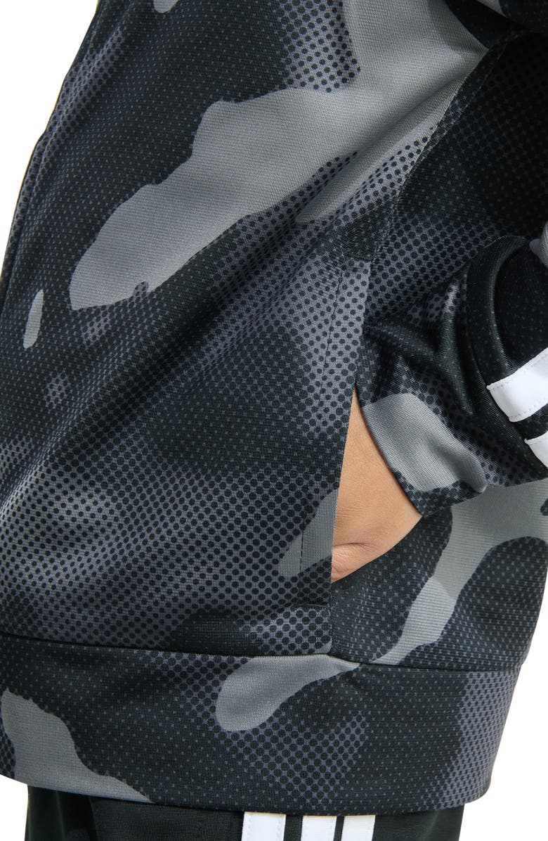 adidas Kids' Camo Track Jacket & Pants Set, Alternate, color, Black