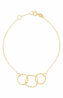 Bony Levy 14K Gold Textured Ring Chain Bracelet