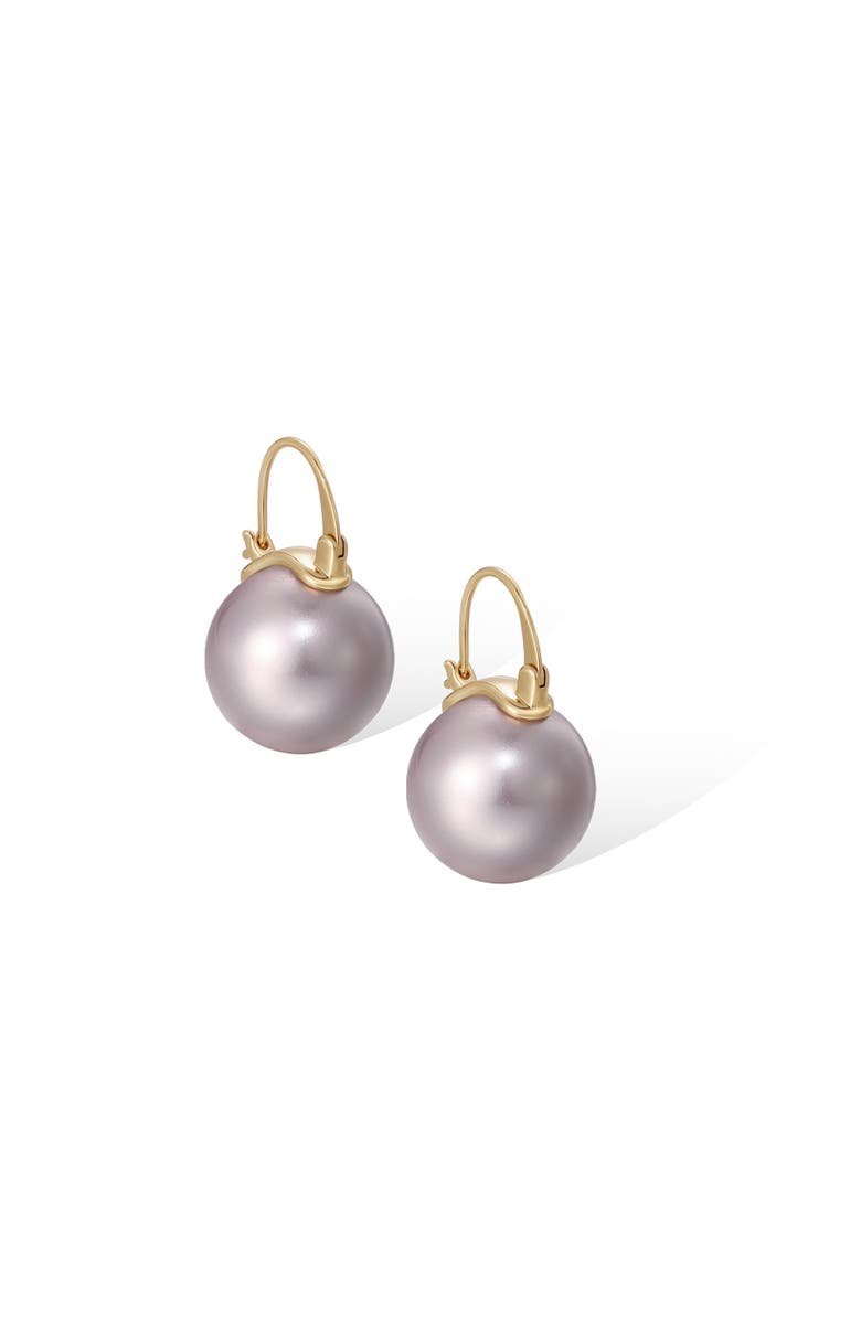 RETRO CHIC Retro Pearl Earrings, Alternate, color, Pink