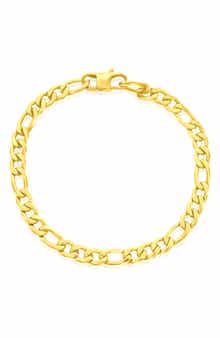 BLACKJACK Men's Figaro Chain Bracelet