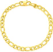BLACKJACK Men's Figaro Chain Bracelet