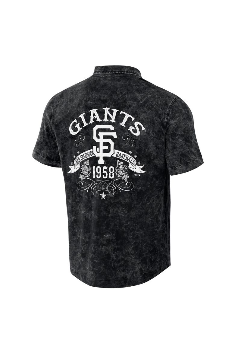 Men's Darius Rucker Collection by Fanatics  Black San Francisco Giants Denim Team Color Button-Up Shirt, Alternate, color, Black