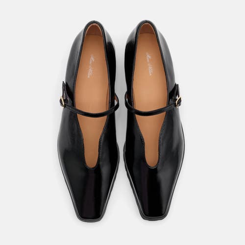 Marc Nolan Roxie Leather Lug Mary Janes In Black