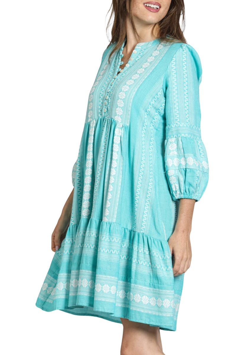 APNY Stripe Tiered Cotton Dress, Alternate, color, 