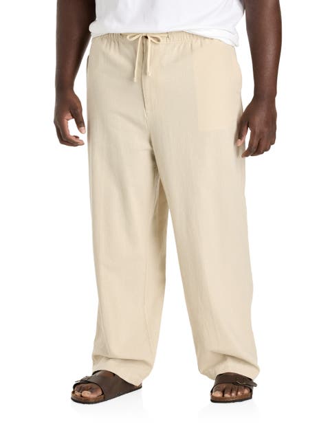 Big & Tall Linen-Blend Loose-Fit Beach Pants