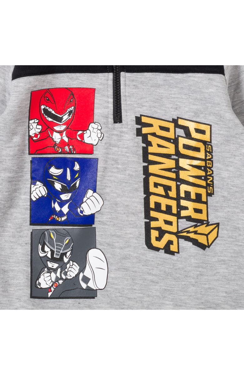 Power Rangers Half Zip Hoodie, Alternate, color, Gray