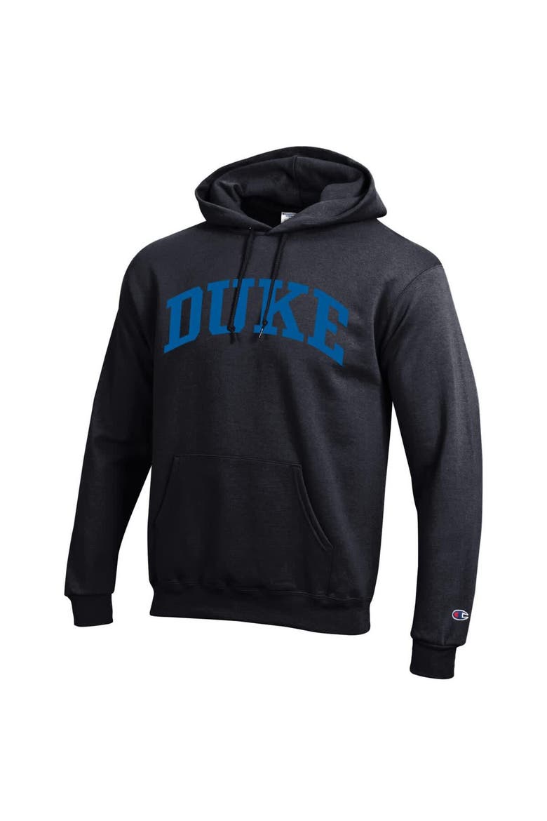 Men's Champion  Black Duke Blue Devils Basic Arch Fleece Pullover Hoodie, Alternate, color, Black