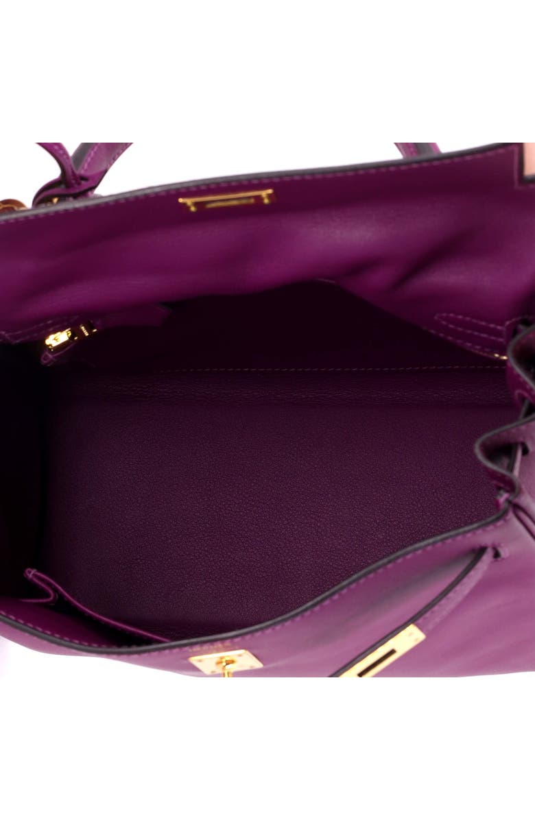 Pre-Owned Hermes Kelly Handbag Purple Swift with Gold Hardware 25, Alternate, color, Anemone
