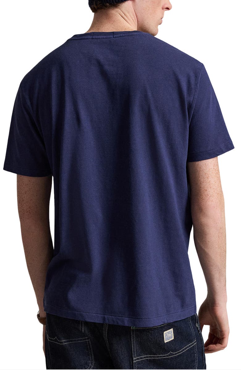 Polo Ralph Lauren Standard Fit Cotton & Linen T-Shirt, Alternate, color, Newport Navy