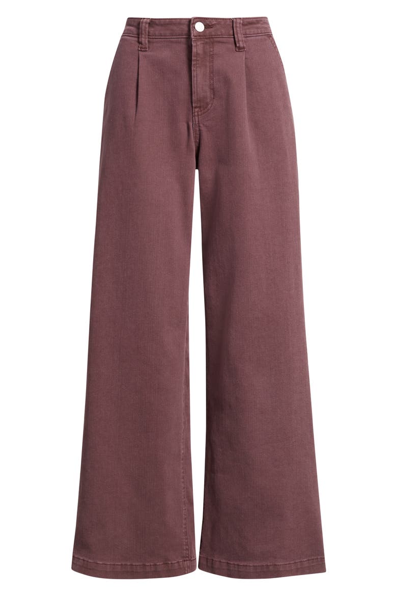 Wide Leg Trouser Jeans, Alternate, color, PLUM