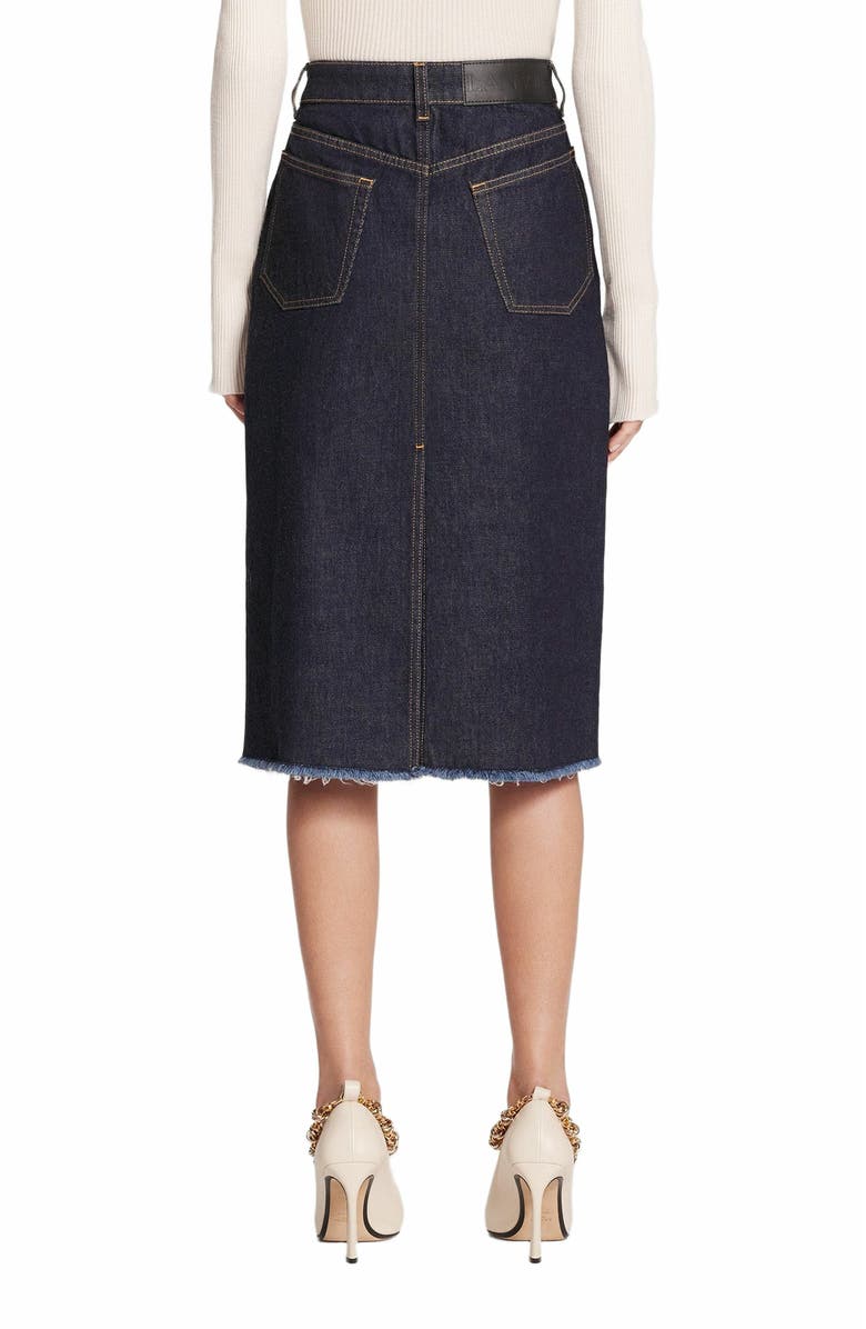 Lanvin Mid-Length Straight Denim Skirt, Alternate, color, 