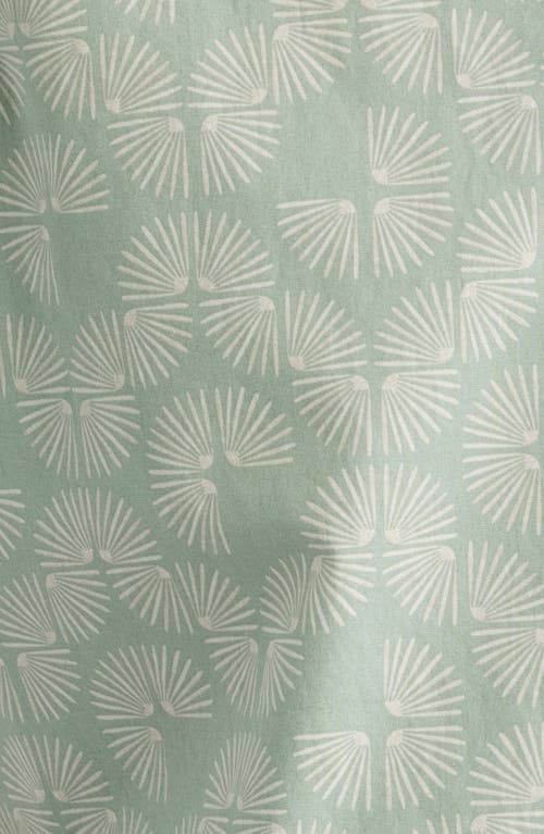 Treasure & Bond Lived In Short Sleeve Poplin Button-up Shirt In Green