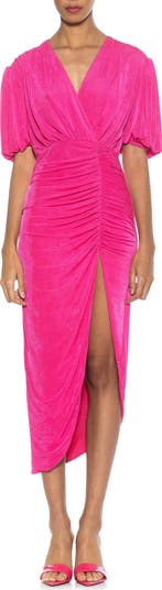 Alexia Admor Fern V-Neck Drape Slit Dress | Nordstromrack