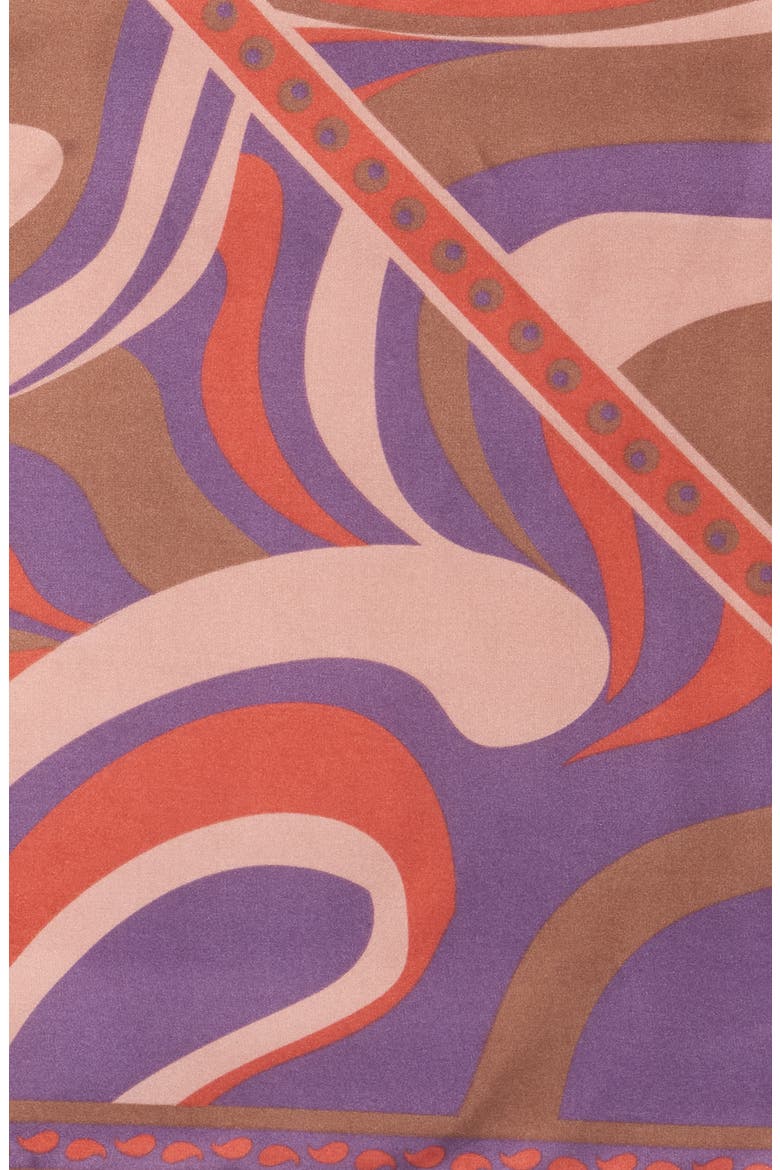 Swirly Girly Satin Scarf, Alternate, color, SPICE