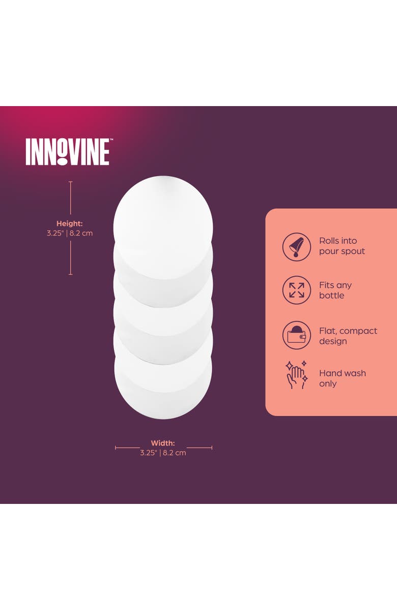 Innovine Drip Guard Wine Discs Set of 6, Alternate, color,