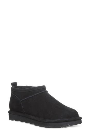 Bearpaw Super Shorty Genuine Shearling Lined Bootie In Black Ii
